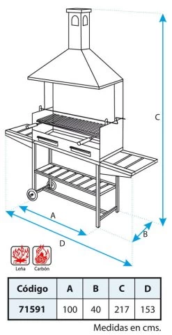 Barbacoa Chimenea Extra Grande 7 Barbacoa Chimenea Extra Grande -Utensilios De Cocina Barbacoa Chimenea Extra Grande 2