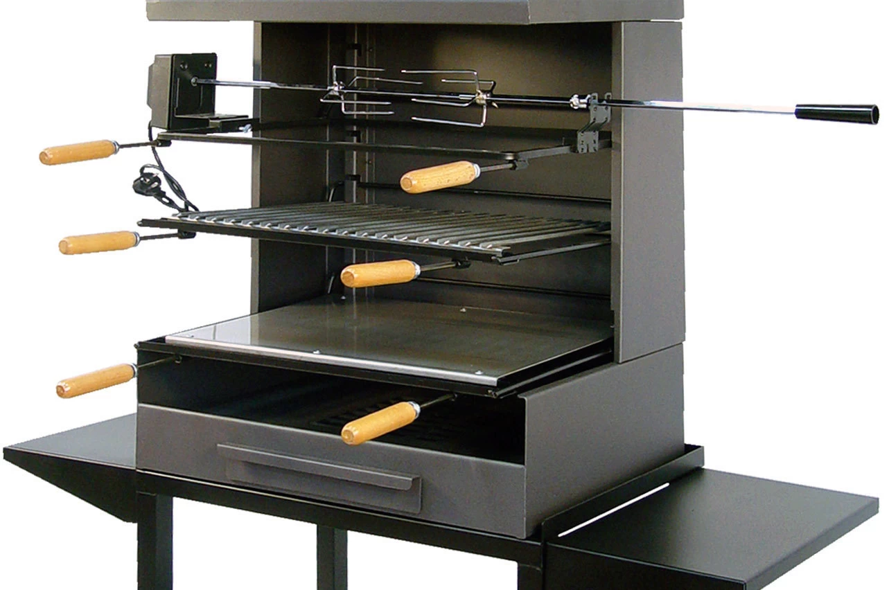 Barbacoa Chimenea Todo Metal Con Rustidor 4 Barbacoa Chimenea Todo Metal Con Rustidor - Imagen 2