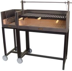 Leñero Con Carro Para Barbacoa Argentina -Utensilios De Cocina Barbacoa Lenero con Ladrillo Refractario 3