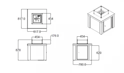 Brasero De Jardín De Gas Cuadrado Ystad -Utensilios De Cocina Brasero de Jardin de Gas Cuadrado Ystad 8