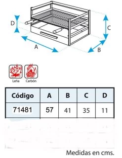 Cajon Barbacoa Fijar En Pared Mediano -Utensilios De Cocina Cajon Barbacoa Fijar en Pared Mediano 3