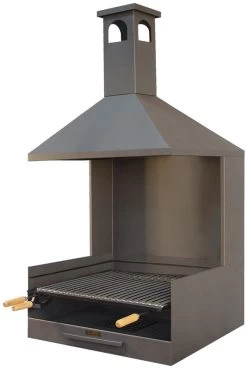 Cajon Barbacoa Con Chimenea Grande Extra Fondo