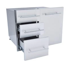 Cajonero Triple + Cajón Botella Gas O Cubo Basura DS -Utensilios De Cocina Cajonero triple cajon botella gas basura DS 1