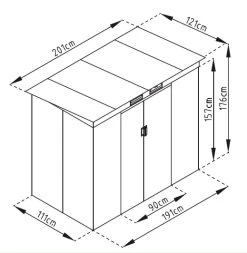 Caseta De Metal Buckingham Gris -Utensilios De Cocina Caseta de Metal Buckingham Gris 4