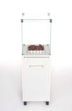 Estufa Terraza Odense Blanca Con Cristal Térmico -Utensilios De Cocina Estufa Terraza Odense Blanca con cristal termico 2