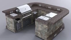 Puerta Vertical Ventilada Derecha -Utensilios De Cocina Puerta vertical ventilada isla barbacoa 2